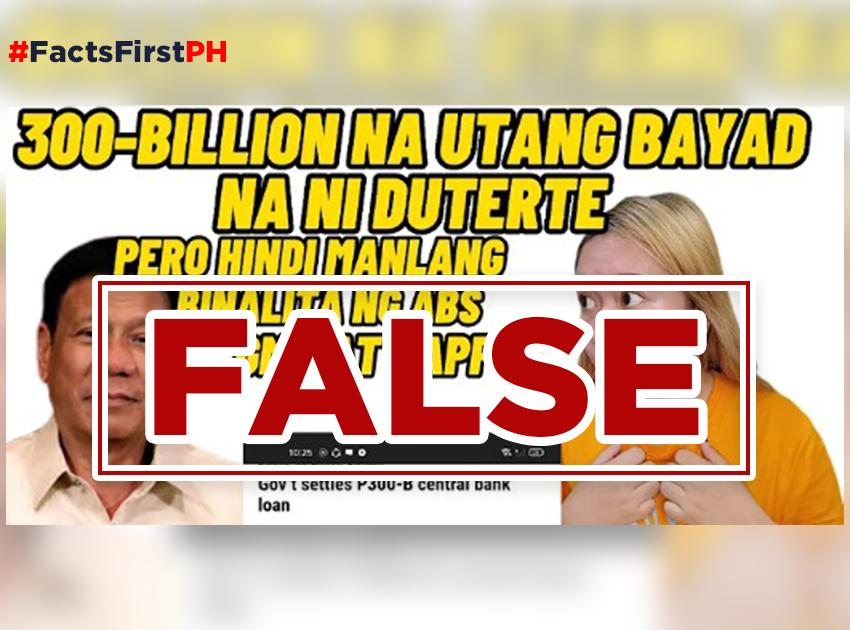 FACT CHECK: YouTuber’s claim on PH as debt-free because of Duterte is FALSE