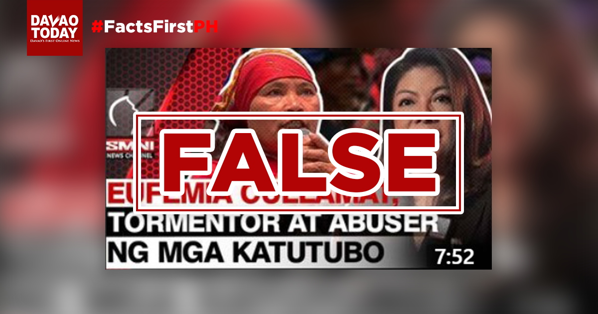 Read more about the article FACT CHECK: Red-tagger Lorraine Badoy’s claims vs IP leader are FALSE