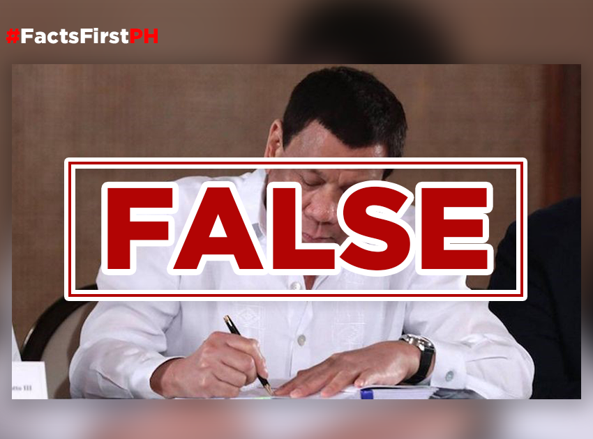 FACT CHECK: Socmed posts claiming ex-Pres. Duterte signed into law the Solo Parents’ Act is FALSE