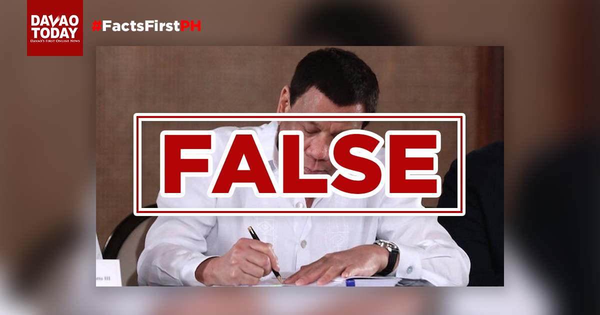 You are currently viewing FACT CHECK: Socmed posts claiming ex-Pres. Duterte signed into law the Solo Parents’ Act is FALSE