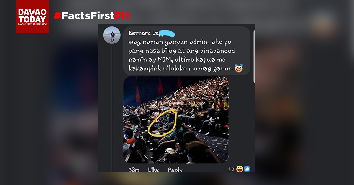 You are currently viewing FACT CHECK: Photo circulating online as taken during MiM screening in Davao is false