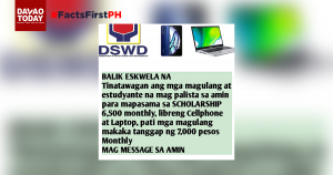 Read more about the article FACT CHECK: Socmed post on DSWD scholarship, cash aid spreads disinformation