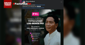 Read more about the article FACT CHECK: FB post on 13th-month pay law of Marcos Sr. needs context