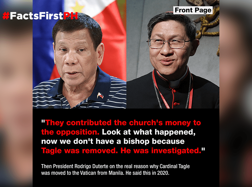 FACT CHECK: Baseless accusations vs Cardinal Tagle reappear after Caritas revamp