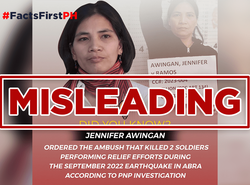 FACT CHECK: Misleading FB post claims Cordillera activist ordered NPA ambush 