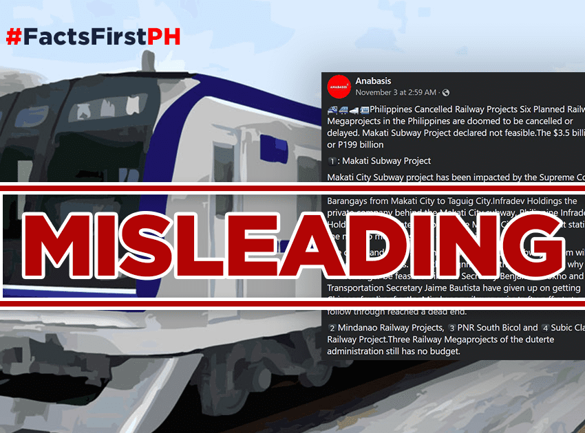 FACT CHECK: Mindanao Railway Project not cancelled