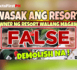 FACT CHECK: Resort Chocolate Hills is not being demolished
