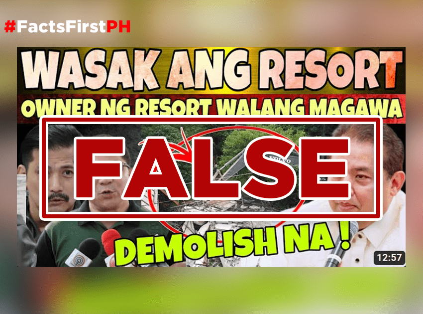 FACT CHECK: Resort Chocolate Hills is not being demolished