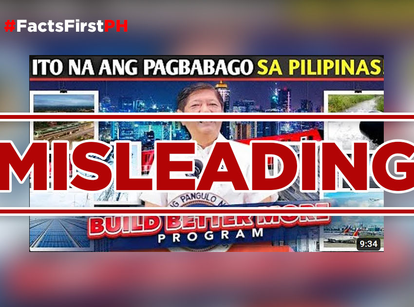 FACT CHECK: Vlog posts misleading facts and photos of BBM’s infra projects